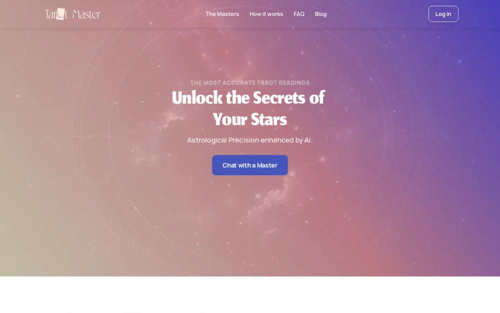 Tarot Master website screenshot Tarot Master website screenshot