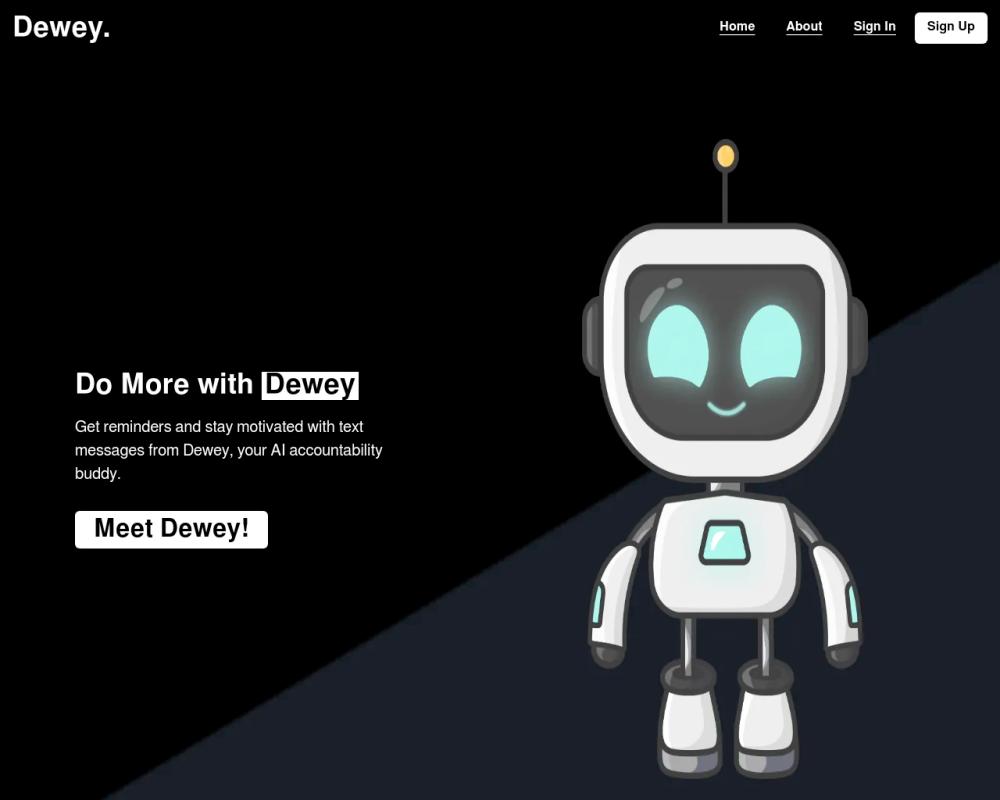 Dewey website screenshot Dewey website screenshot