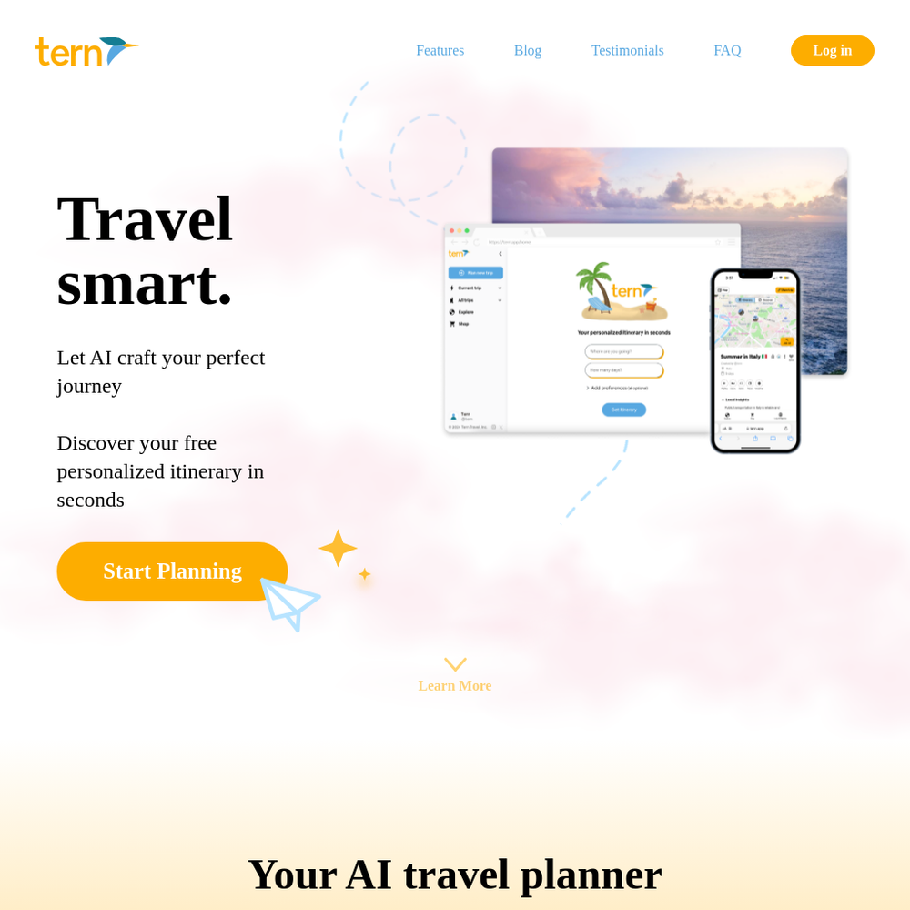 Tern website screenshot Tern website screenshot