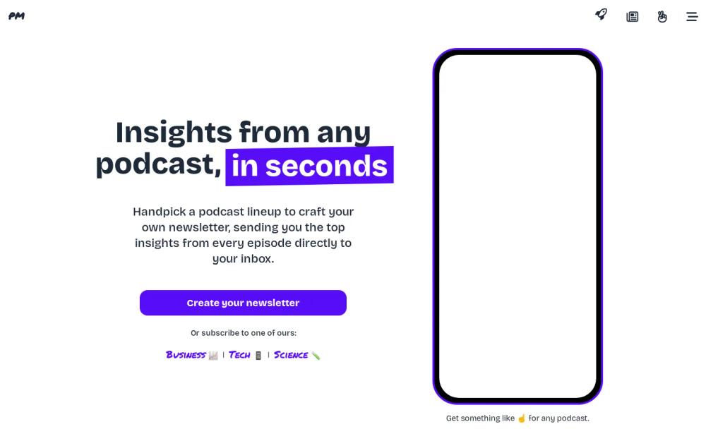 Podmob website screenshot Podmob website screenshot