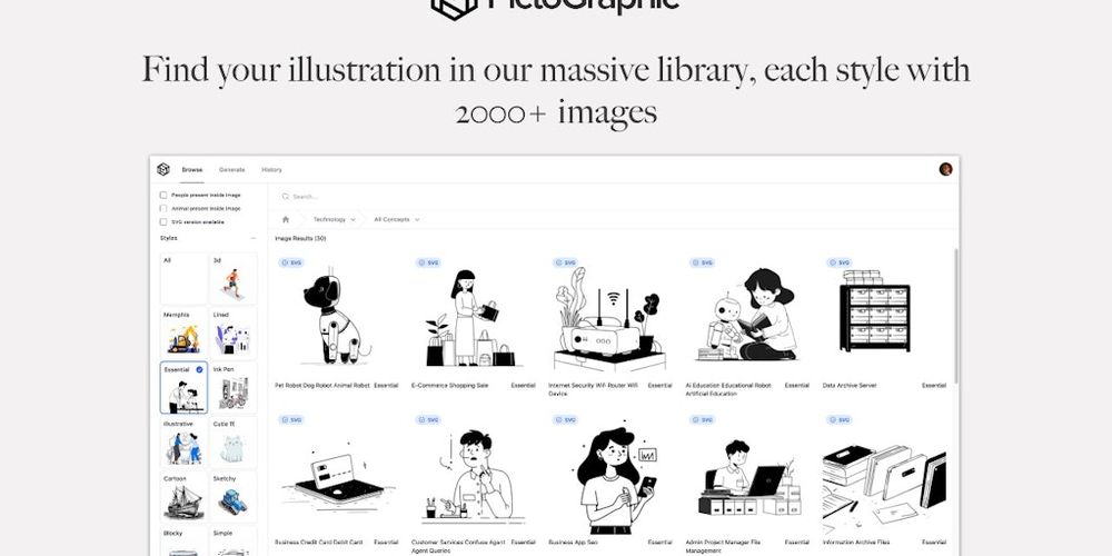 PictoGraphic website screenshot PictoGraphic website screenshot
