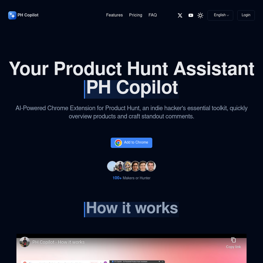 PH Copilot website screenshot PH Copilot website screenshot