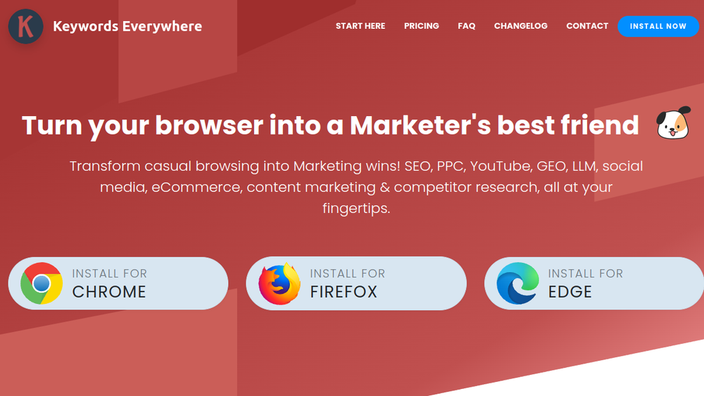 Keywords Everywhere website screenshot Keywords Everywhere website screenshot