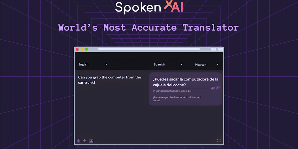Spoken AI website screenshot Spoken AI website screenshot