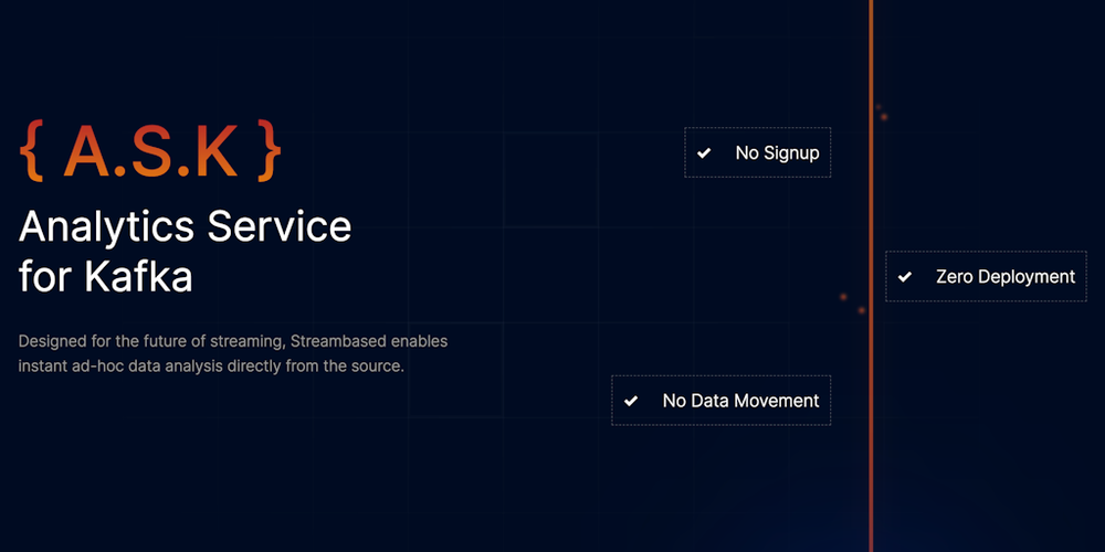 Streambased website screenshot Streambased website screenshot