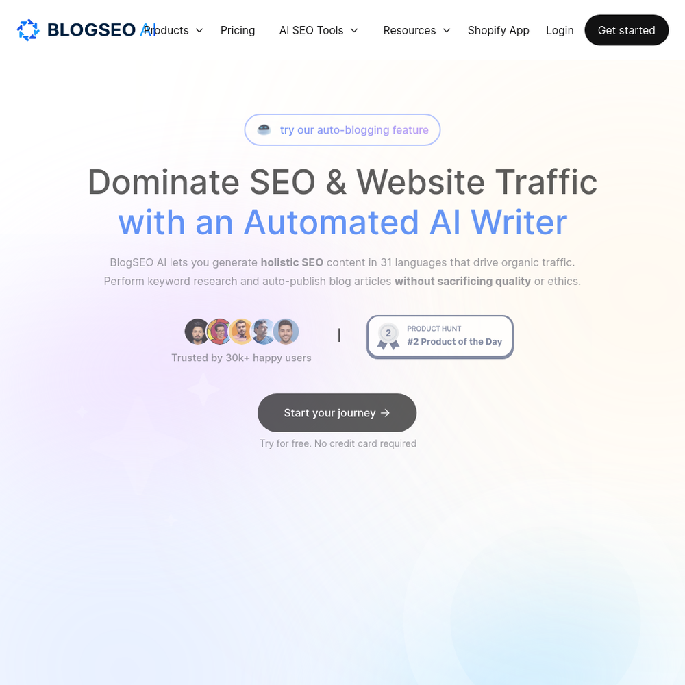BlogSEO website screenshot BlogSEO website screenshot
