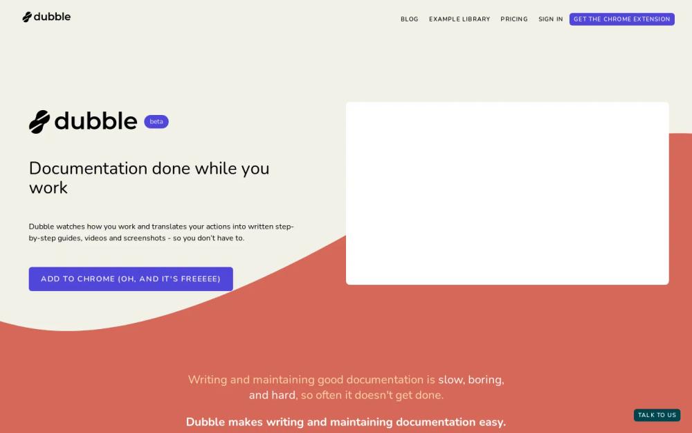Dubble website screenshot Dubble website screenshot