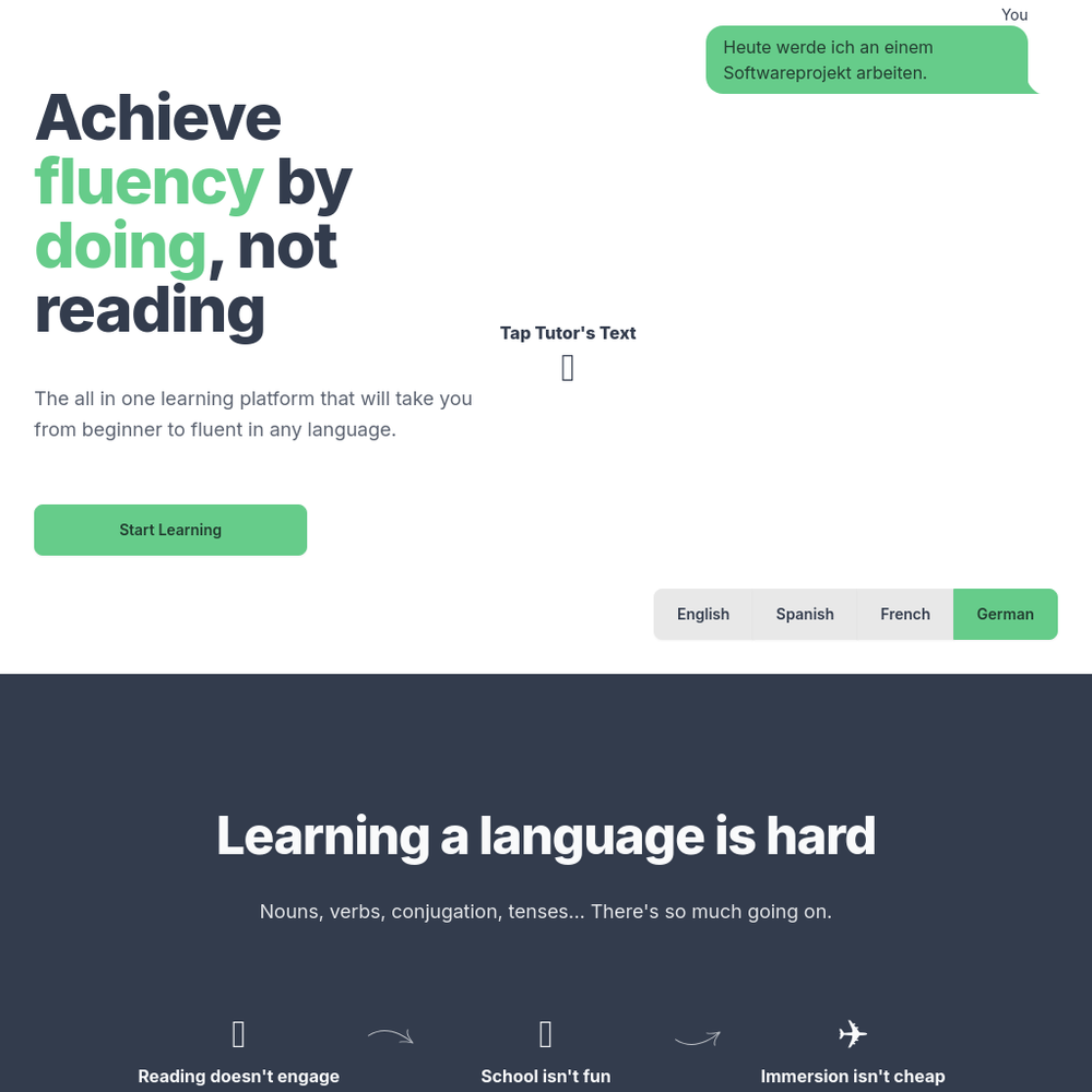 Foreign Fluent website screenshot Foreign Fluent website screenshot