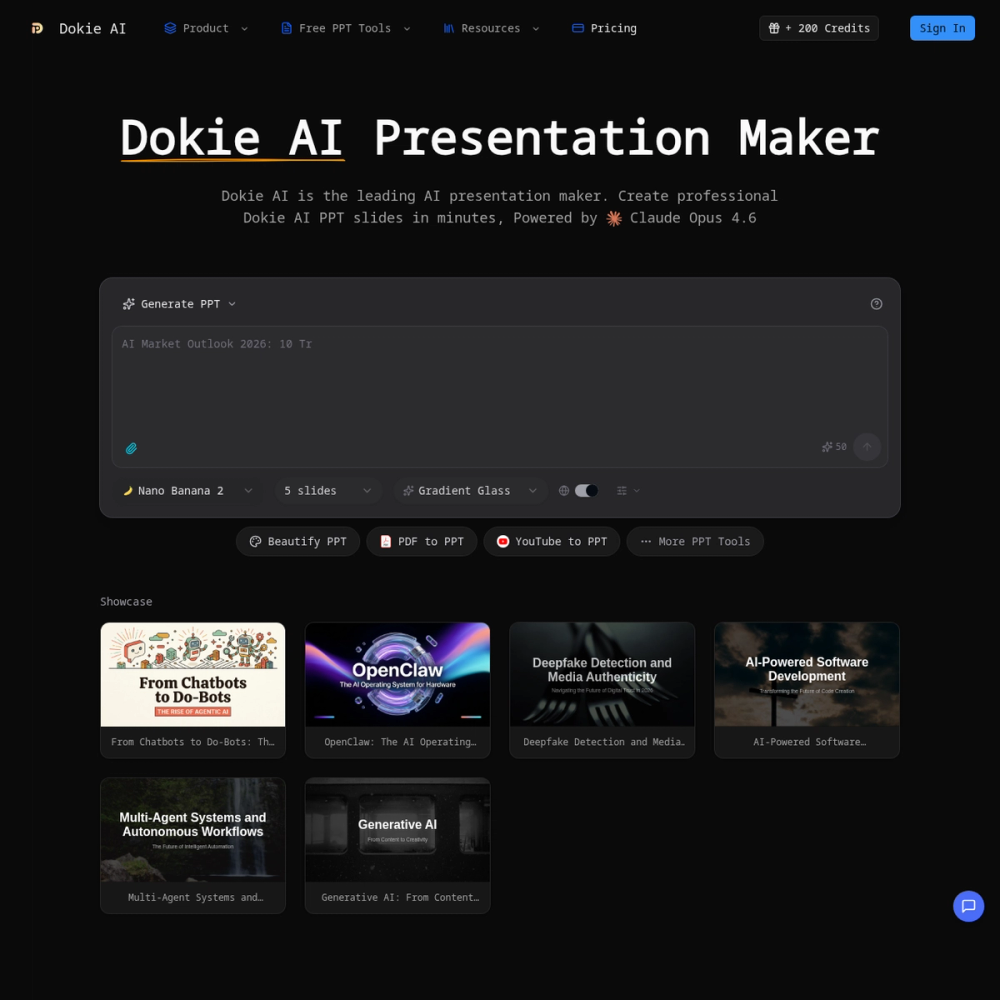 Dokie AI website screenshot Dokie AI website screenshot