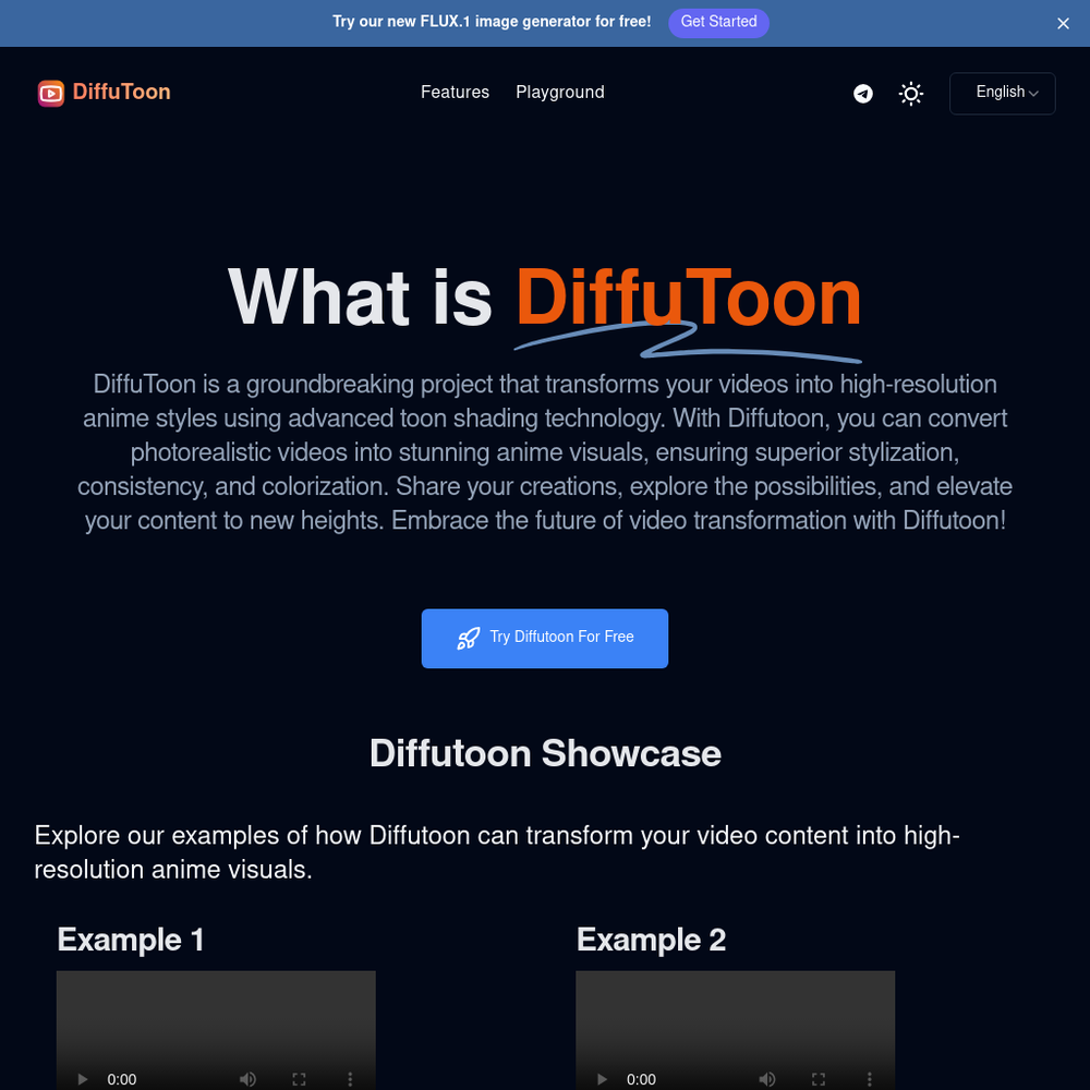 Diffutoon: Video to Anime website screenshot Diffutoon: Video to Anime website screenshot