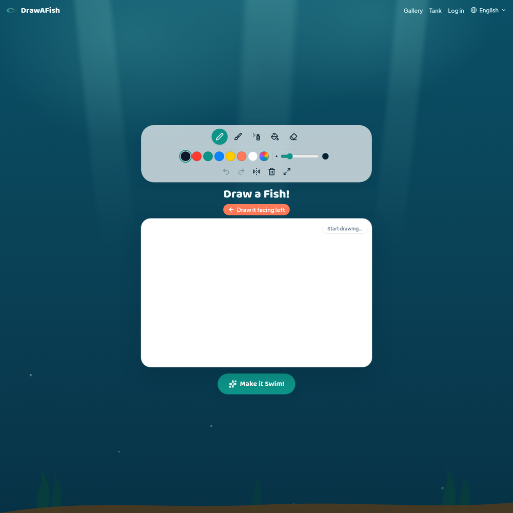 Draw a Fish Game & Swim website screenshot Draw a Fish Game & Swim website screenshot