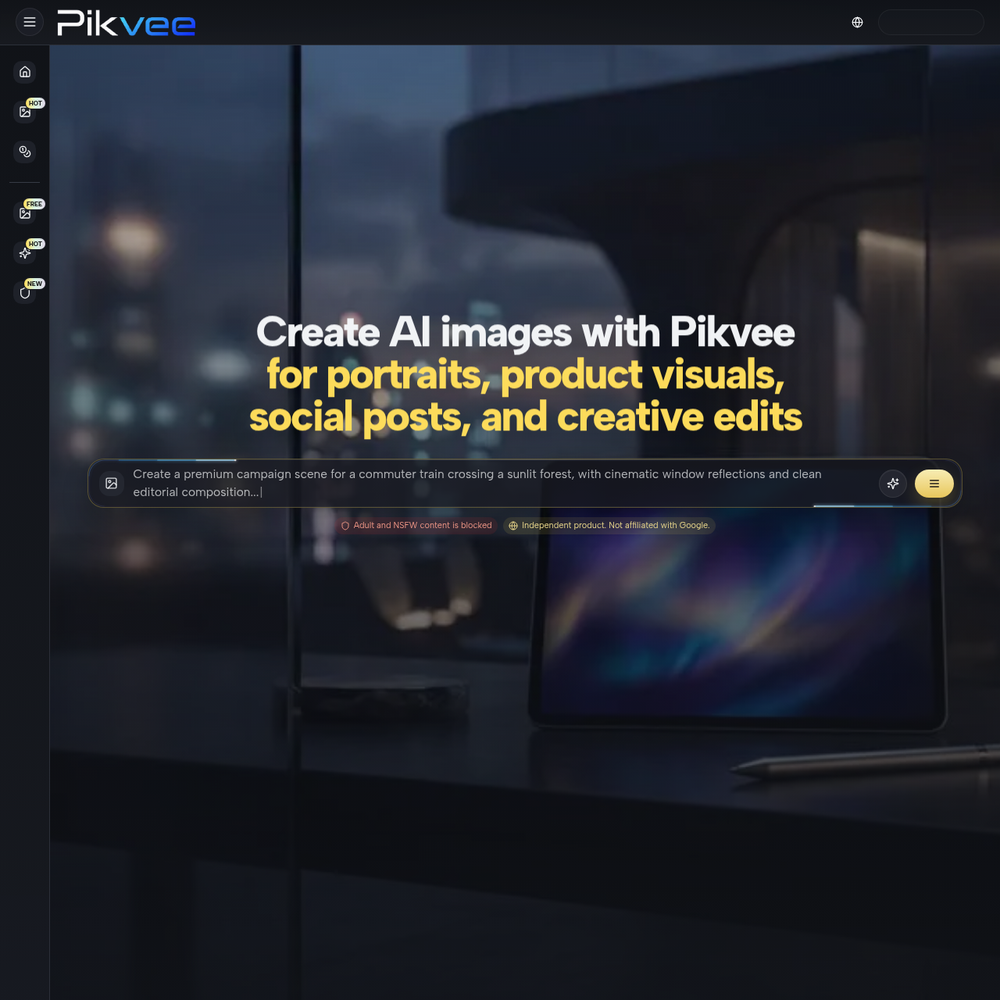 Pikvee AI website screenshot Pikvee AI website screenshot