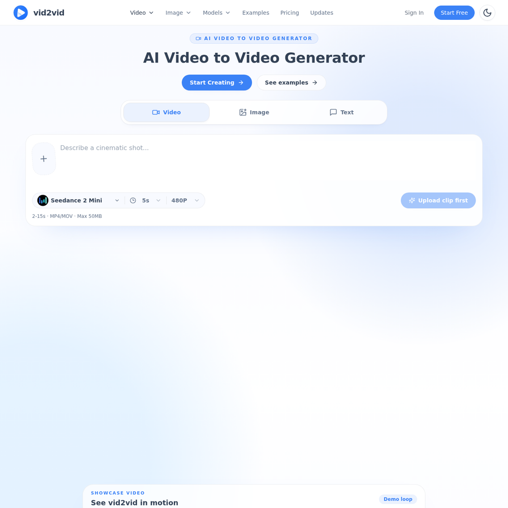 vid2vid website screenshot vid2vid website screenshot