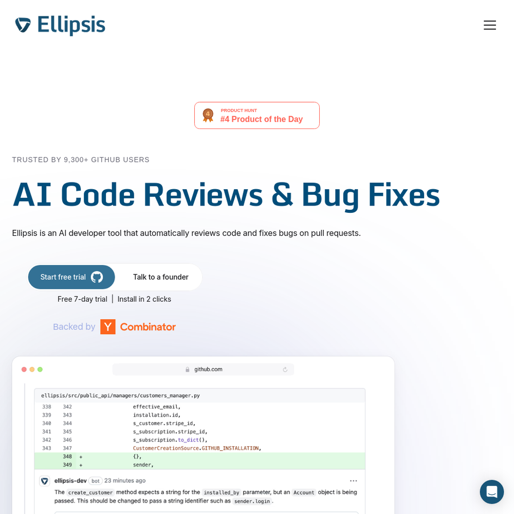 Ellipsis website screenshot Ellipsis website screenshot