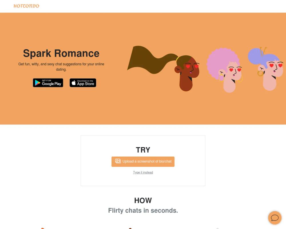 HotConvo website screenshot HotConvo website screenshot