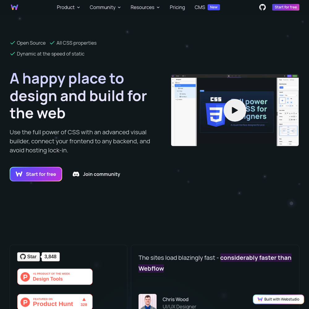 Webstudio website screenshot Webstudio website screenshot