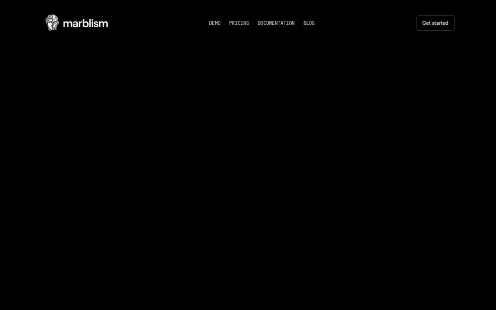 Marblism website screenshot Marblism website screenshot