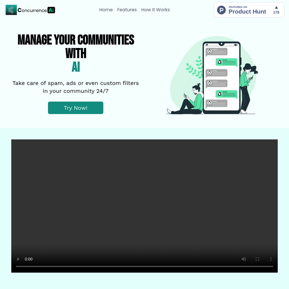 Concurrence.ai website screenshot Concurrence.ai website screenshot