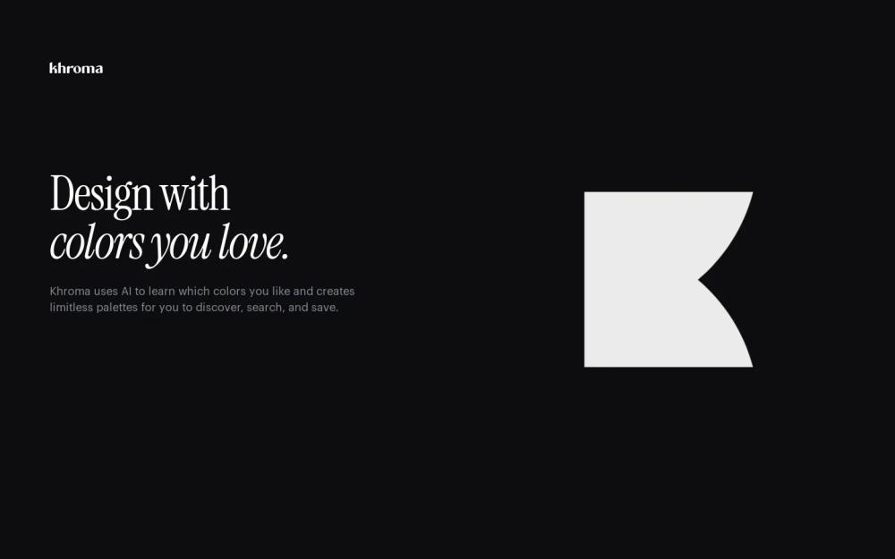 Khroma website screenshot Khroma website screenshot