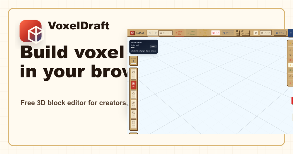 Screenshot of VoxelDraft Screenshot of VoxelDraft