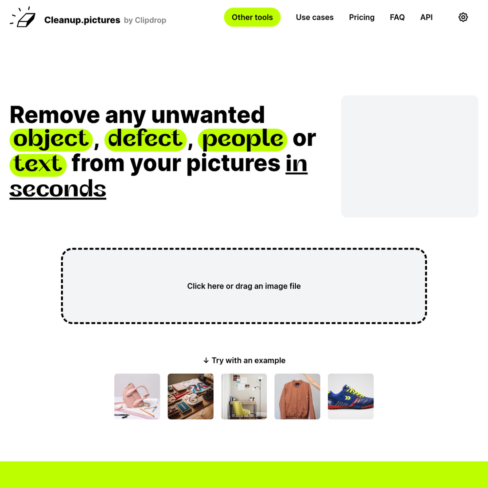 Cleanup pictures website screenshot Cleanup pictures website screenshot