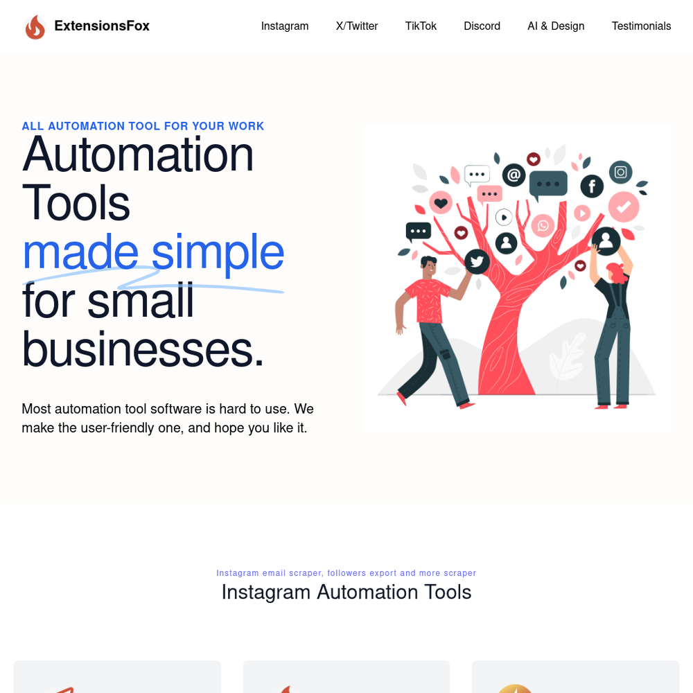 ExtensionsFox website screenshot ExtensionsFox website screenshot