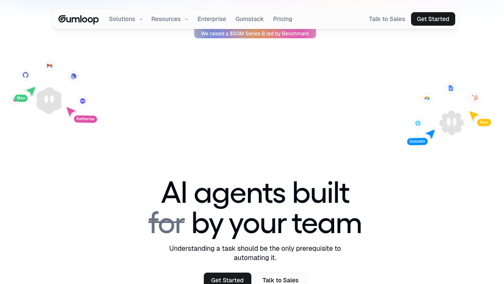 Gumloop website screenshot Gumloop website screenshot