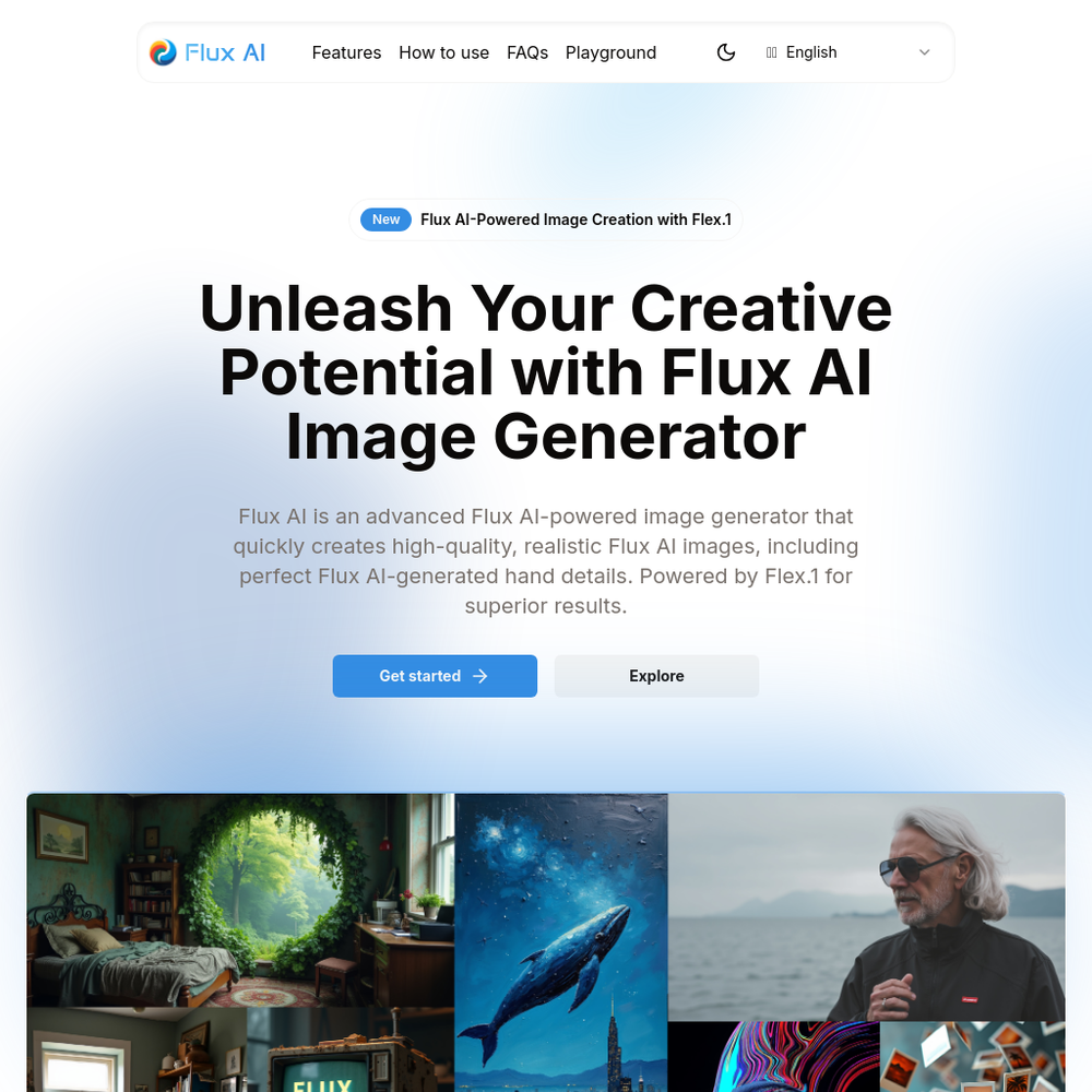 Flux AI website screenshot Flux AI website screenshot