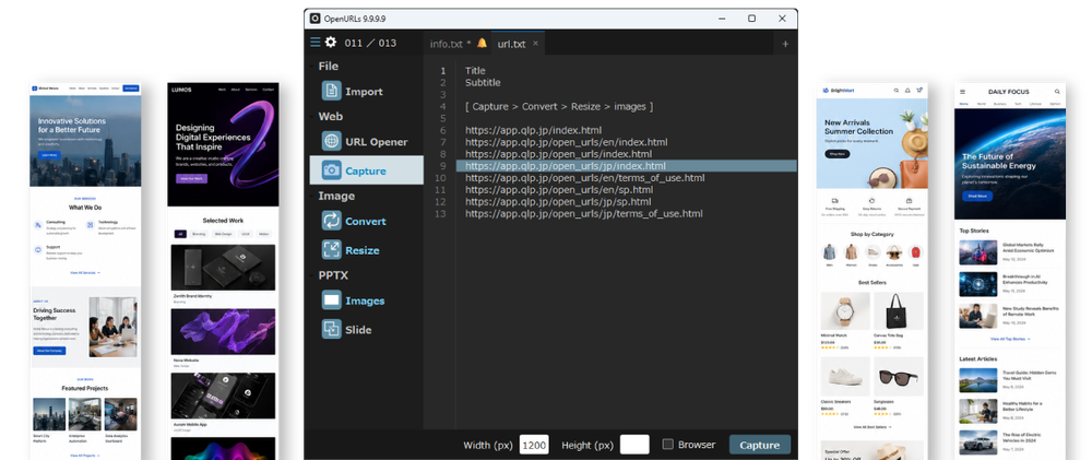 Screenshot of OpenURLs App Screenshot of OpenURLs App