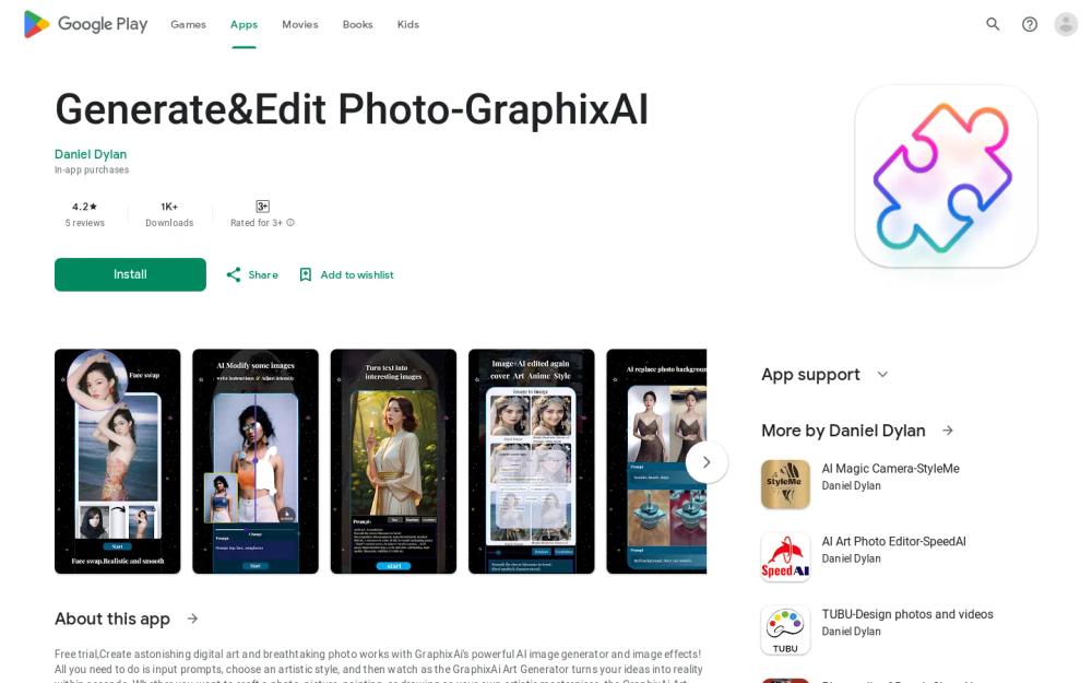 Graphix AI website screenshot Graphix AI website screenshot