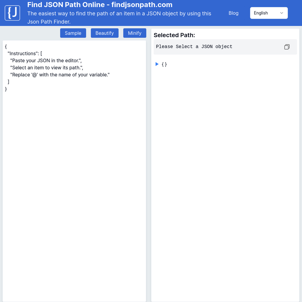 JSON Path website screenshot JSON Path website screenshot