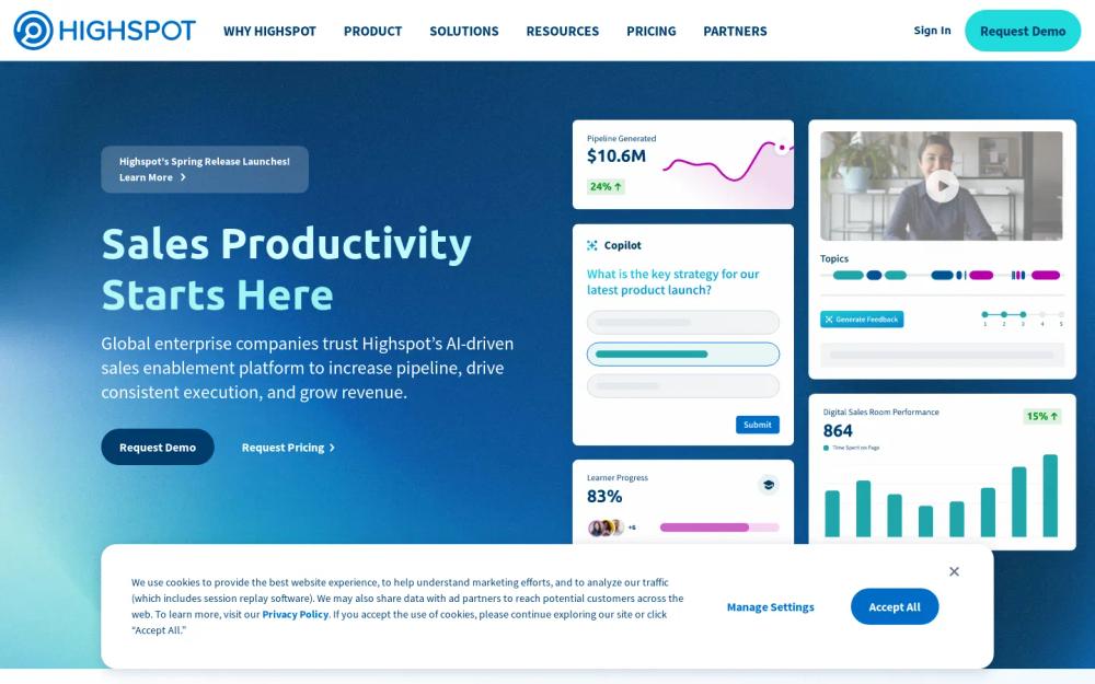 Highspot website screenshot Highspot website screenshot