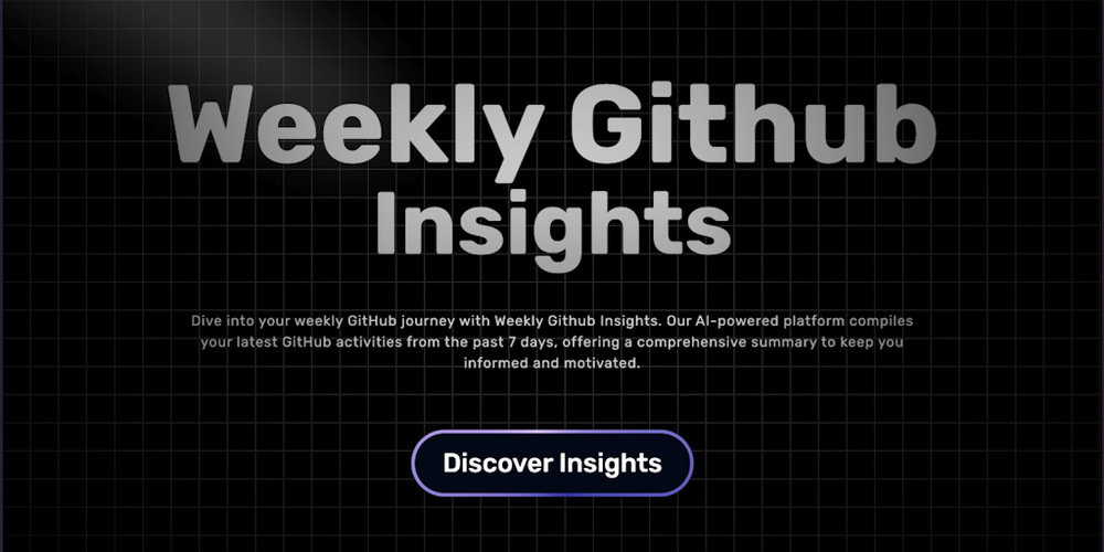 Weekly Github website screenshot Weekly Github website screenshot