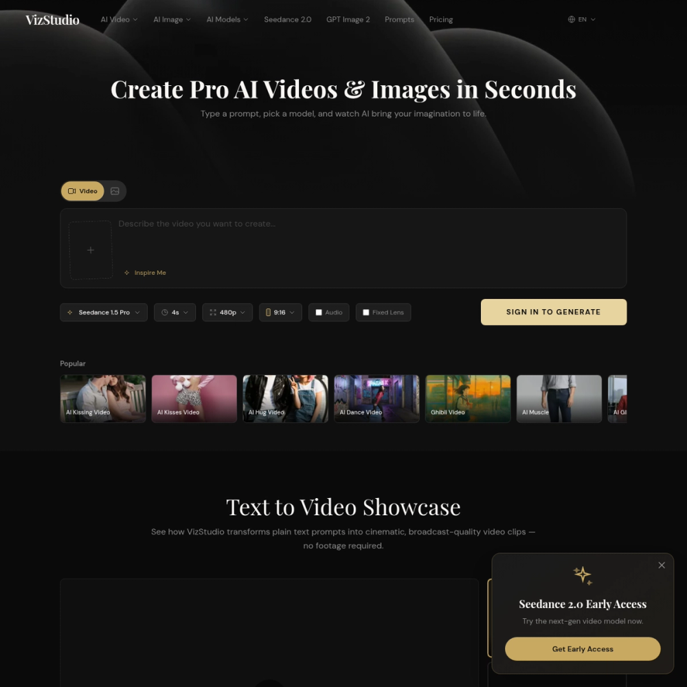 VizStudio website screenshot VizStudio website screenshot