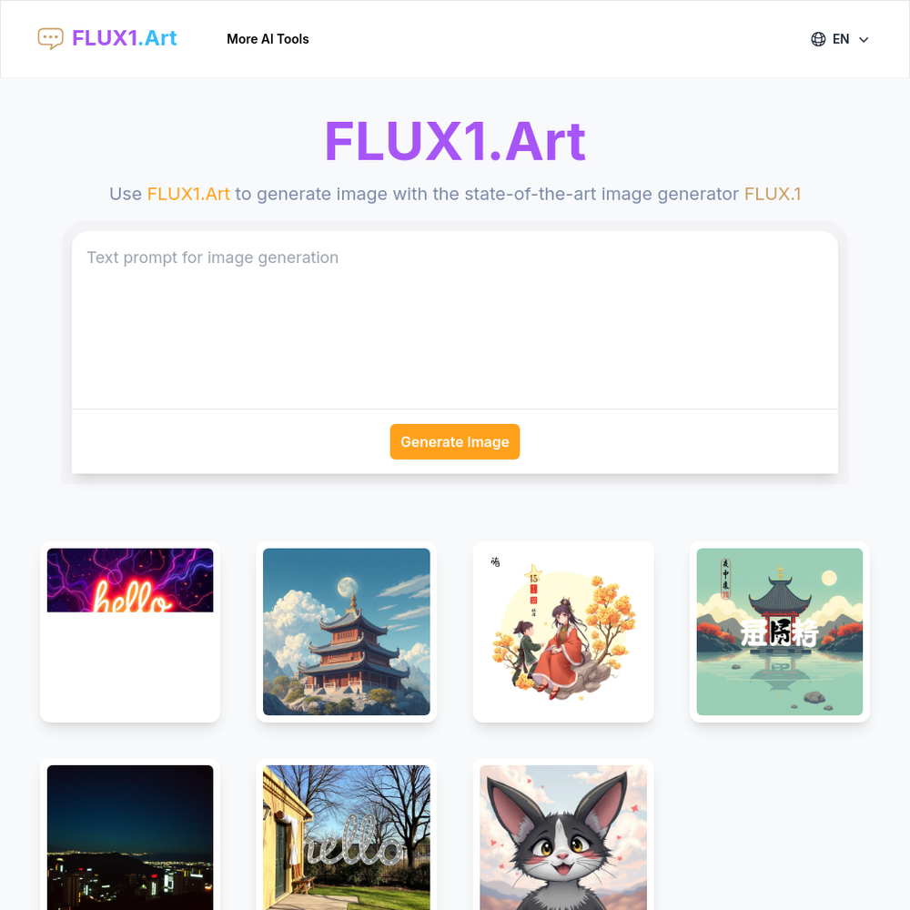 Flux1.art website screenshot Flux1.art website screenshot
