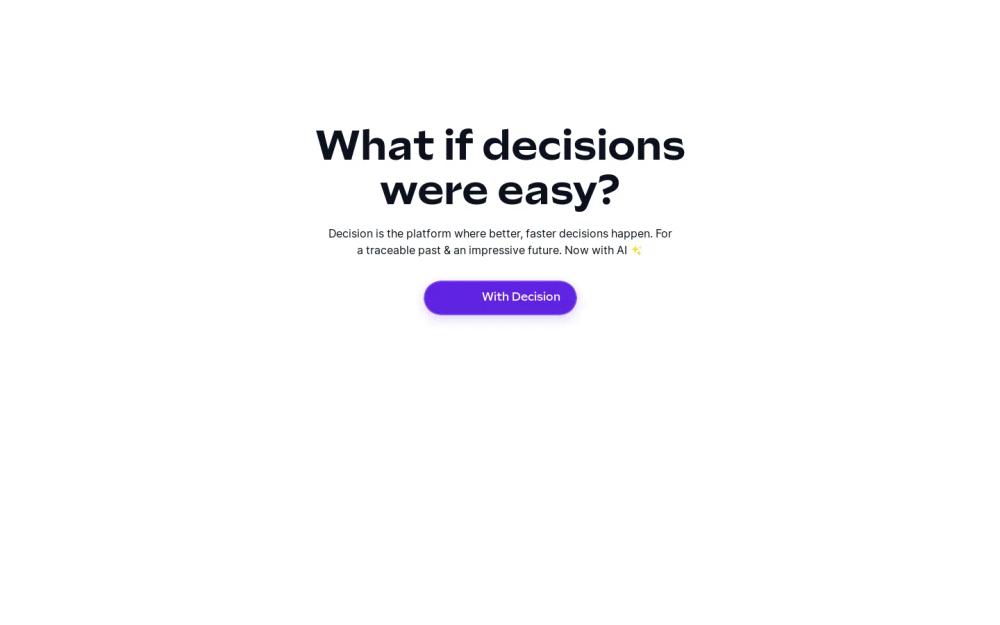 Decision website screenshot Decision website screenshot