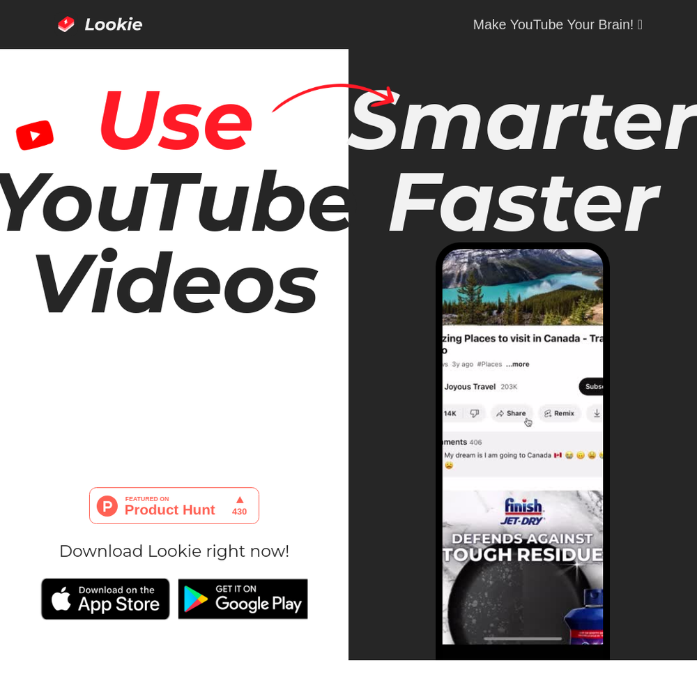 Lookie AI website screenshot Lookie AI website screenshot