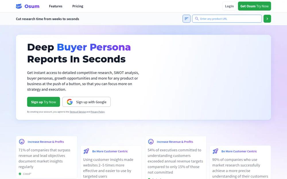 Osum website screenshot Osum website screenshot