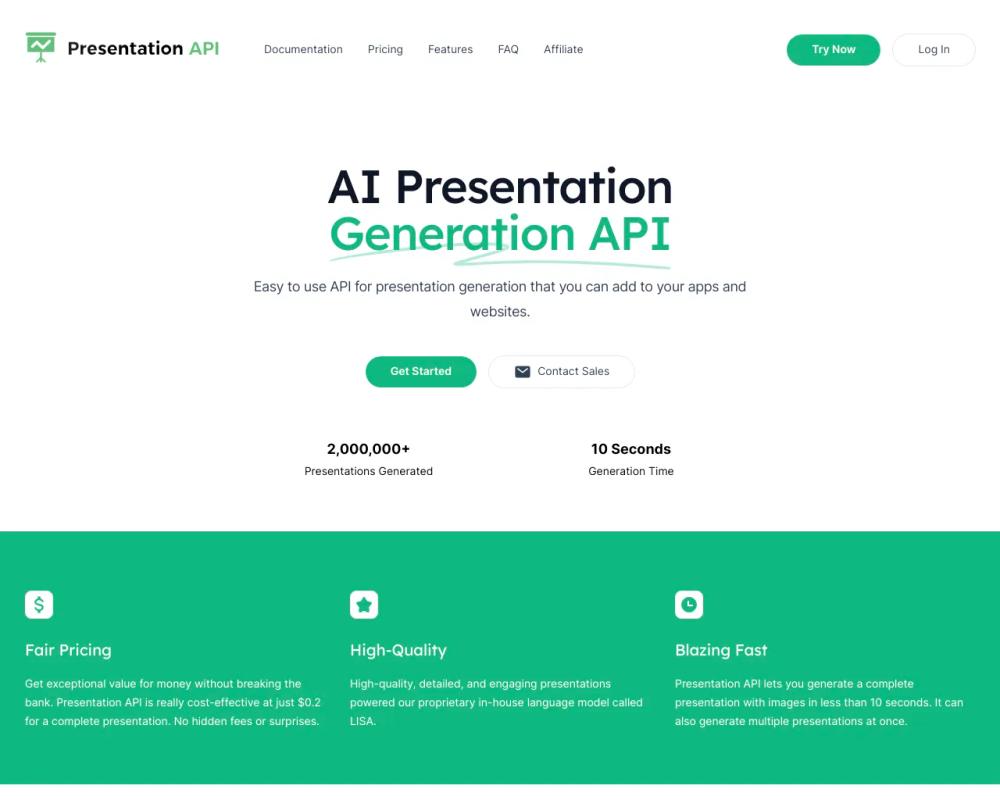 Presentation API website screenshot Presentation API website screenshot