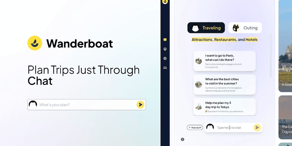 Wanderboat AI website screenshot Wanderboat AI website screenshot