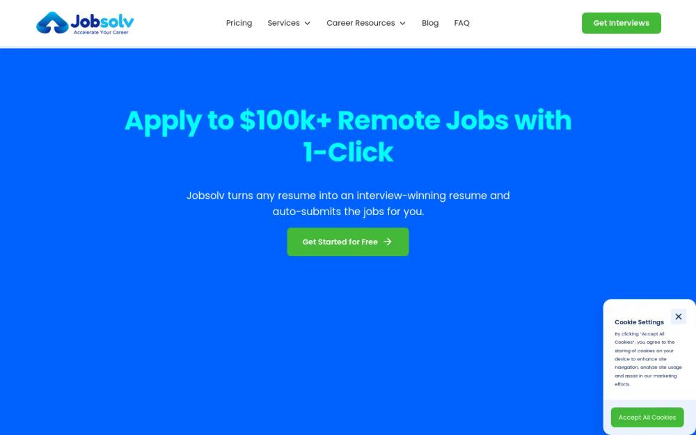 Jobsolv website screenshot Jobsolv website screenshot