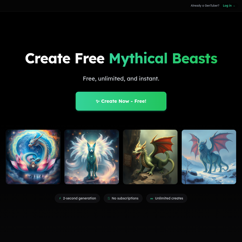 GenTube website screenshot GenTube website screenshot