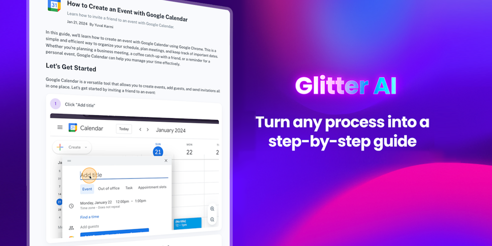 Glitter AI website screenshot Glitter AI website screenshot