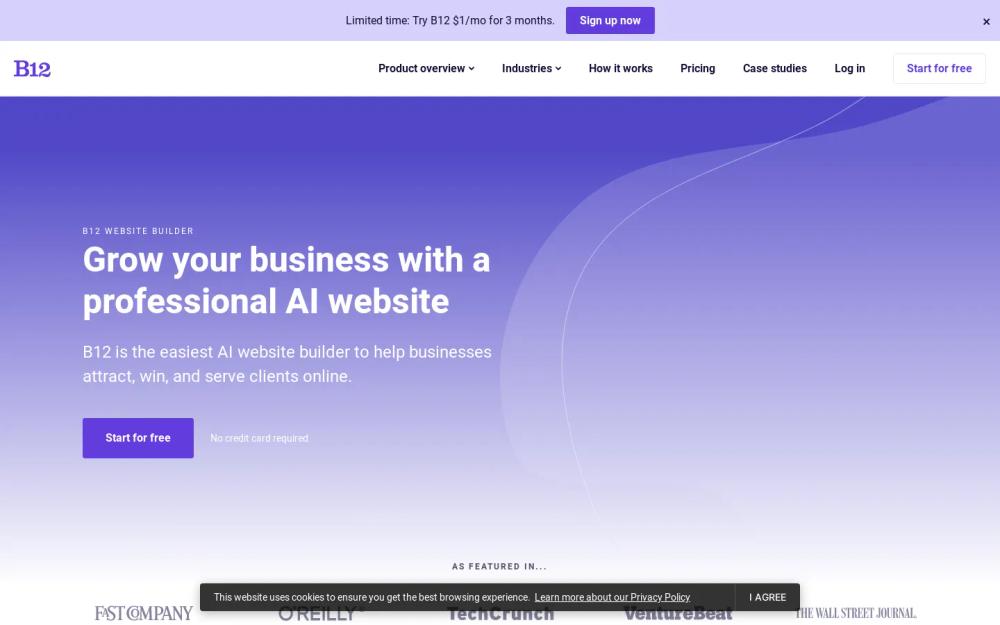 B12.io website screenshot B12.io website screenshot