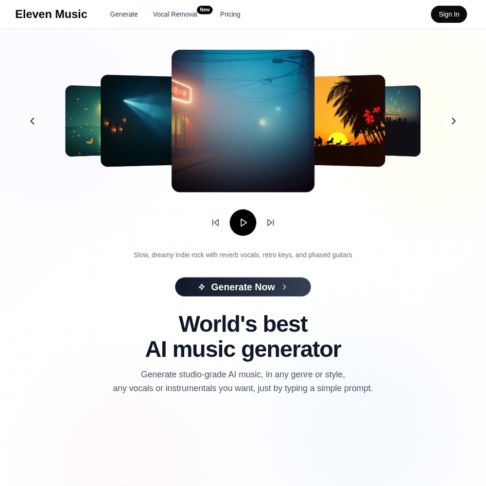 Eleven Music website screenshot Eleven Music website screenshot