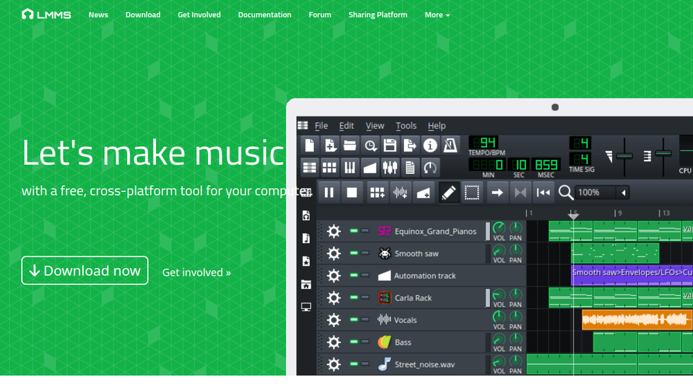 LMMS website screenshot LMMS website screenshot