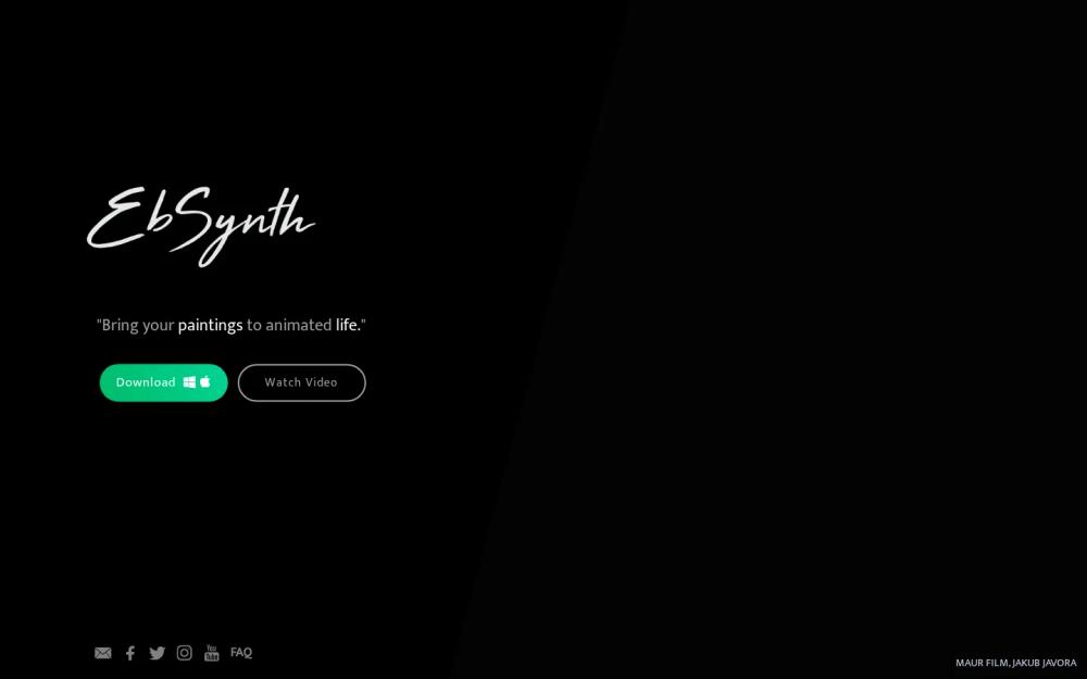 Ebsynth website screenshot Ebsynth website screenshot
