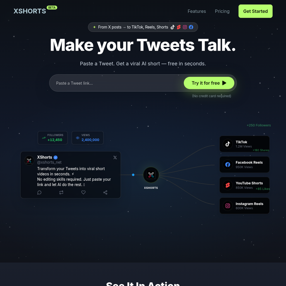 XShorts website screenshot XShorts website screenshot