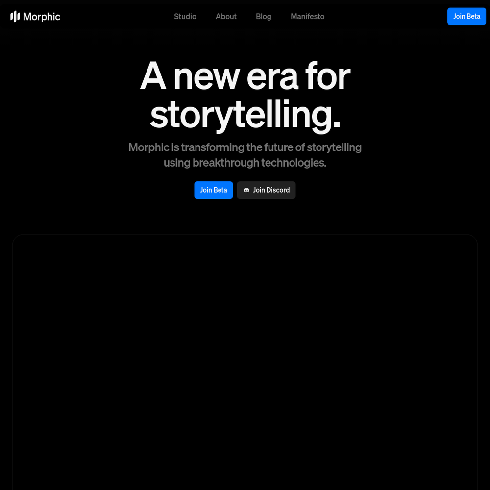 Morphic website screenshot Morphic website screenshot