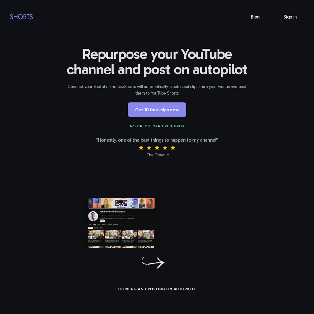 UseShorts website screenshot UseShorts website screenshot